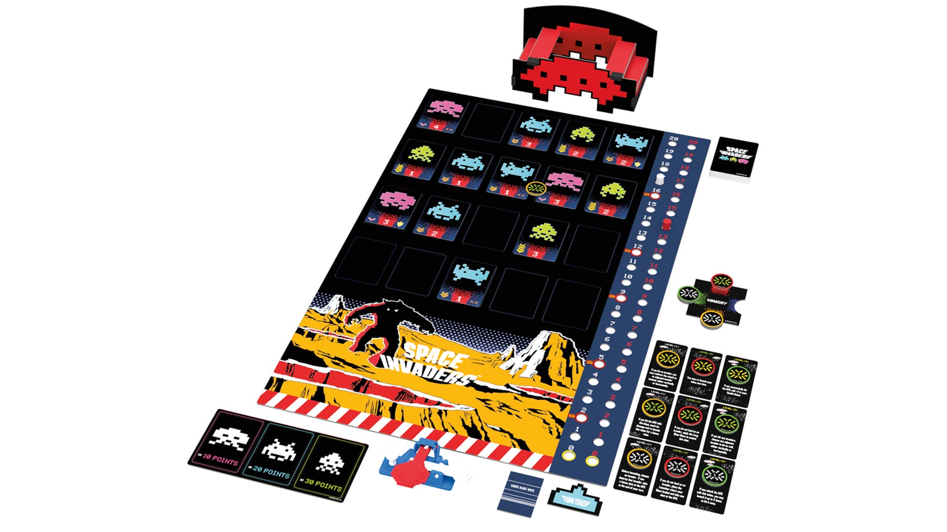 A space invaders board game is coming from flip ships creator dicebreaker